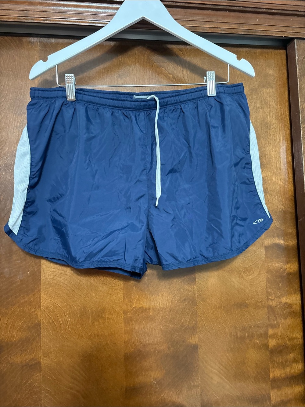 Champion Navy Athletic Shorts with White Side Panels